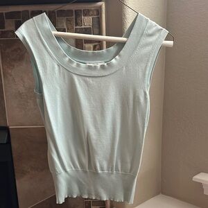 Banana Republic Light Green Ribbed Tank Top